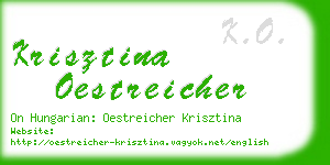 krisztina oestreicher business card